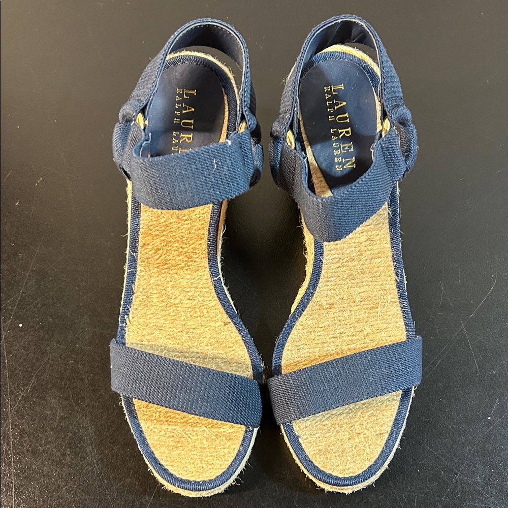 Lauren Ralph Lauren Navy Sandals - Picture 1 of 4